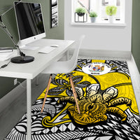 Niue Uga Area Rug Tribal Patterns Yellow Style LT6 - Polynesian Pride