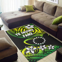 TE INUINU FAMZ - Cook Islands Rugby Area Rug Unique Vibes - Green LT8 - Polynesian Pride