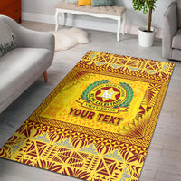 (Custom Personalised) Tonga Vava'u High School Area Rugs Simplified Version - Gold LT8 Gold - Polynesian Pride