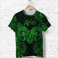 Aries Zodiac Polynesian T Shirt Unique Style Green LT8 - Polynesian Pride
