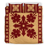Hawaiian Quilt Pattern Hibiscus Nice Bedding Set - Polynesian Pride