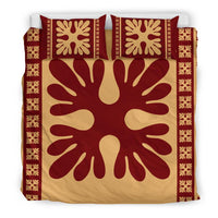 Hawaiian Quilt Pattern Beautyful Flower Polynesian Bedding Set - Polynesian Pride
