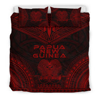 Papua New Guinea Polynesian Chief Duvet Cover Set - Red Version - Polynesian Pride