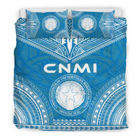 Northern Mariana Islands Flag Polynesian Chief Duvet Cover Set - Polynesian Pride