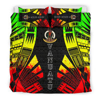 Vanuatu Duvet Cover Set - Polynesian Tattoo Reggae - Polynesian Pride