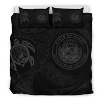 Hawaiian Flag Turtle Polynesian Bedding Set Grey - Polynesian Pride