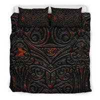 New Zealand Warriors Bedding Set Maori Tiki Vocalno Style - Polynesian Pride