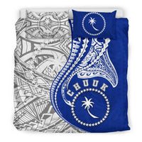 Polynesian Bedding Set - Chuuk Duvet Cover Set Kanaloa Tatau Gen FM Black - Polynesian Pride
