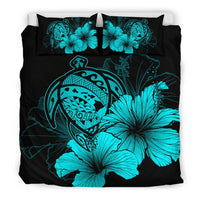 Hawaiian Polynesian Bedding Set - Turquoise - Polynesian Pride