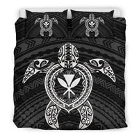 Hawaiian Turtle Kanaka Polynesian Bedding Set - White - Polynesian Pride