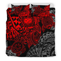Polynesian Duvet Cover - Samoa Bedding Set - Red Turtle Flowing - Polynesian Pride