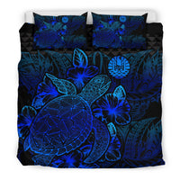 Polynesian Bedding Set - Tahiti Duvet Cover Set Blue Color Blue - Polynesian Pride