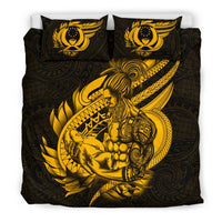 Polynesian Bedding Set - Pohnpei Duvet Cover Set Father And Son Gold - Polynesian Pride