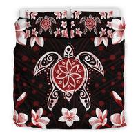 Hawaiian Reddie Turtle Plumeria Bedding Set - Polynesian Pride