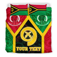 Polynesian Vanuatu Custom Personalised Bedding Set - Vanuatu Flag and Coat Of Arms - Polynesian Pride