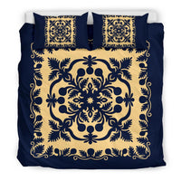 Hawaii Bedding Set Royal Pattern - Indigo - Polynesian Pride