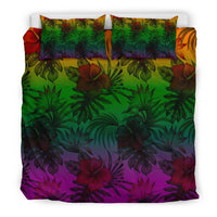 Polynesian Bedding Set - Green Hibiscus Patterns - Polynesian Pride
