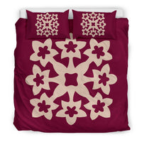 Hawaiian Bedding Set Royal Pattern - Pink - A1 Style - Polynesian Pride