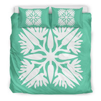 Hawaiian Bedding Set Royal Pattern - Seafoarm - A3 Style - Polynesian Pride