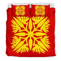 Hawaiian Bedding Set Royal Pattern - Royal - A3 Style - Polynesian Pride