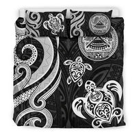 American Samoa Bedding Set - White Tentacle Turtle - Polynesian Pride