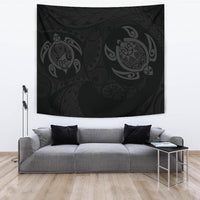 Hawaii Polynesian Turtle Tapestry Grey Wall Tapestry 150cm*150cm Grey - Polynesian Pride