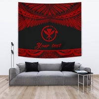 Hawaii Polynesian Custom Personalised Tapestry - Hawaii Pride Red Version - Polynesian Pride