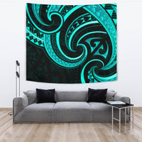 New Zealand Maori Mangopare Tapestry Polynesian - Turquoise Wall Tapestry Large 104" x 88" Turquoise - Polynesian Pride