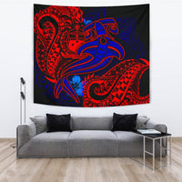 Samoa Tapestry - Blue Shark Wall Tapestry - Samoa Tapestry - Blue Shark - BN18 Large 104" x 88" - Polynesian Pride