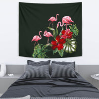 Hibiscus Flamingo Tapestry - Polynesian Pride