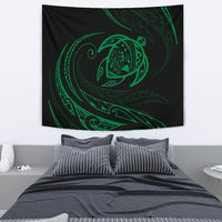 Hawaii Turtle Tapestry - Green - Frida Style Wall Tapestry 130cm*150cm Black - Polynesian Pride