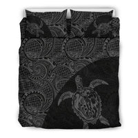 Turtle Mermaid Polynesian Duvet Cover Set 11 TH90 Black - Polynesian Pride