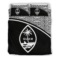 Guam Duvet Cover Set - Black Curve Style - Polynesian Pride