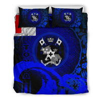 Tonga Bedding Set - Hibiscus And Wave Blue Blue - Polynesian Pride