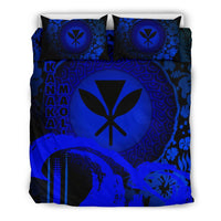 Kanaka Maoli Duvet Cover Set - Hibiscus And Wave Special Blue - Polynesian Pride