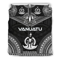 Vanuatu Polynesian Chief Duvet Cover Set - Black Version Black - Polynesian Pride