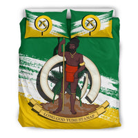 Vanuatu Duvet Cover Set - Vanuatu Coat Of Arms Premium - Polynesian Pride
