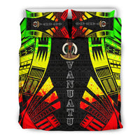 Vanuatu Duvet Cover Set - Polynesian Tattoo Reggae - Polynesian Pride