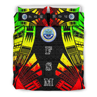 Federated States of Micronesia Duvet Cover Set - Polynesian Tattoo Reggae - Polynesian Pride