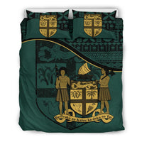 Polynesian Duvet Cover Set - Fiji Bedding Set Dark Green - Polynesian Pride
