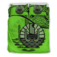 Polynesian Duvet Cover Set - Tahiti Bedding Set Green - Polynesian Pride