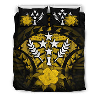 Kosrae Duvet Cover Set - Kosrae Flag & Yellow Hibiscus - Polynesian Pride