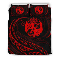 Tonga Bedding Set - Red - Frida Style Red - Polynesian Pride
