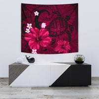 Hawaii Turtle Poly Tribal Pink Tapestry Wall Tapestry 75cm*90cm Pink - Polynesian Pride