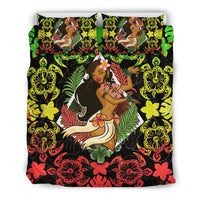 Polynesian Hawaii Duvet Cover Set - Hawaiian Girl Reggae - Polynesian Pride