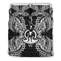 Polynesian Bedding Set - Vanuatu Duvet Cover Set Map Black - Polynesian Pride