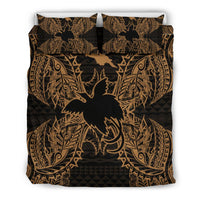 Polynesian Bedding Set - Papua New Guinea Duvet Cover Set Map Gold - Polynesian Pride
