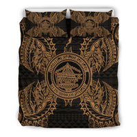 Polynesian Bedding Set - Palau Duvet Cover Set Map Gold - Polynesian Pride