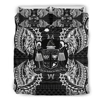 Polynesian Bedding Set - Fiji Duvet Cover Set Map Black - Polynesian Pride