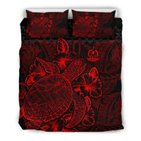 Polynesian Bedding Set - Vanuatu Duvet Cover Set Red Color - Polynesian Pride
